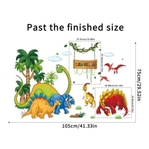 Dzikie dinozaury - naklejki ścienne dla dzieci Wielo