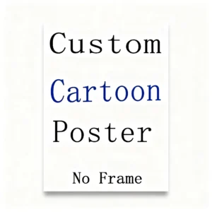 Personalizowany plakat portret rodzinny w stylu kreskówki Bez ramki