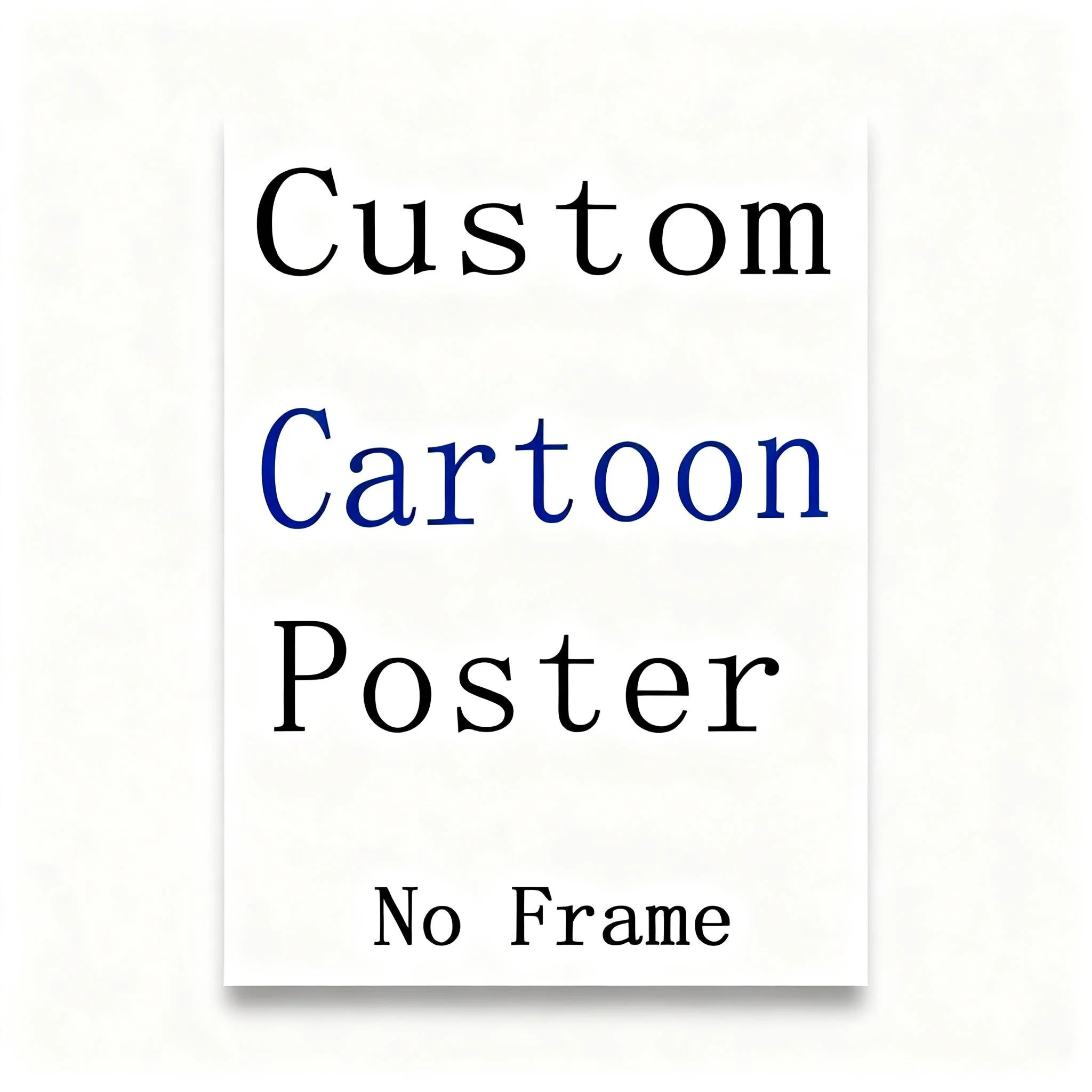 Personalizowany plakat portret rodzinny w stylu kreskówki Bez ramki