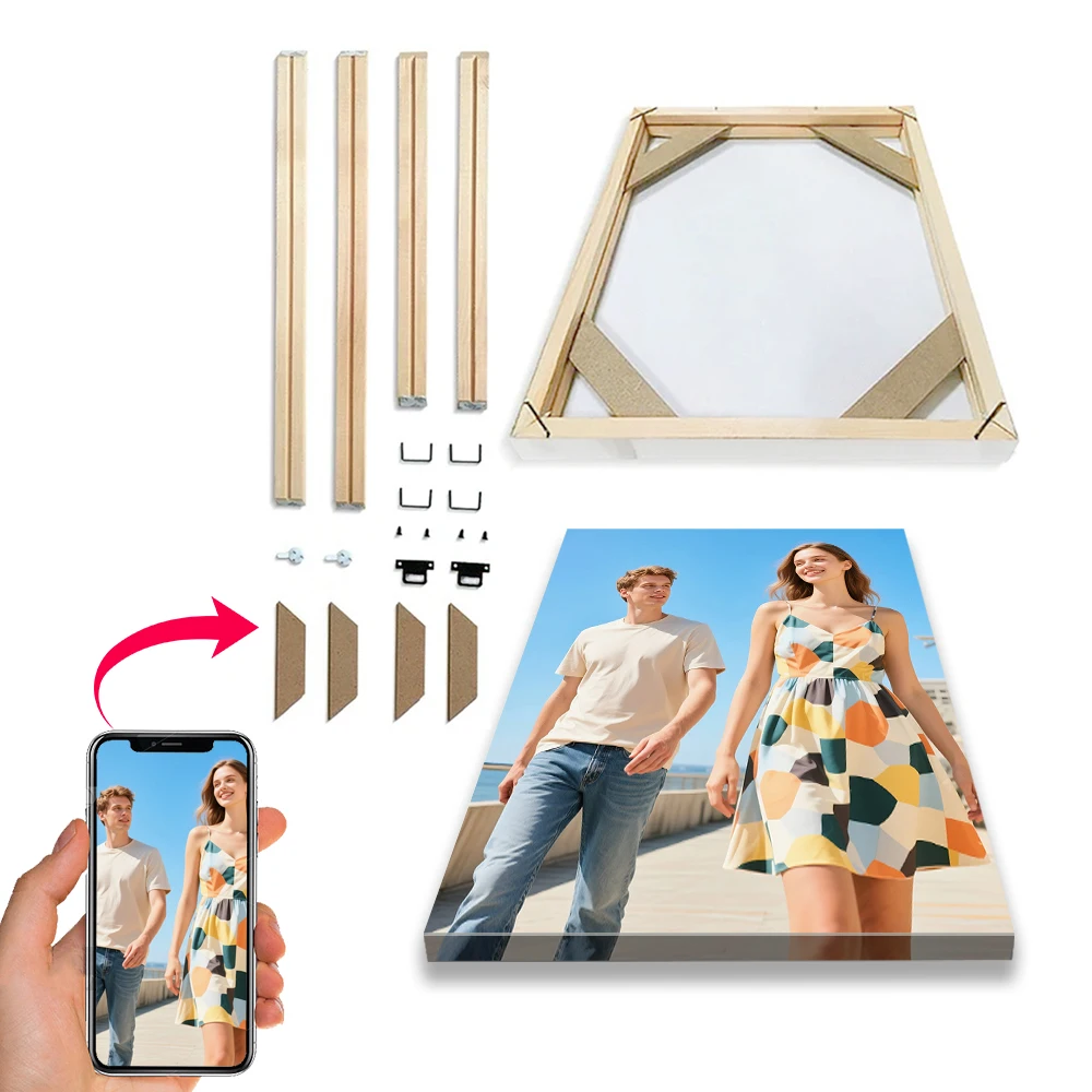 Personalizowany plakat ze zdjęciem - prezent dla zakochanych With diy frame