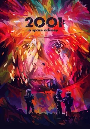 Plakat 2001 Odyseja kosmiczna - retro sci-fi Wielo