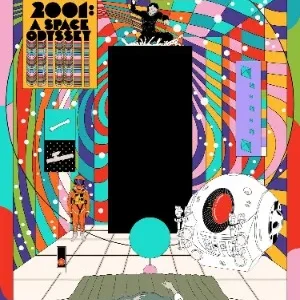 Plakat 2001 Odyseja kosmiczna - retro sci-fi Zielony