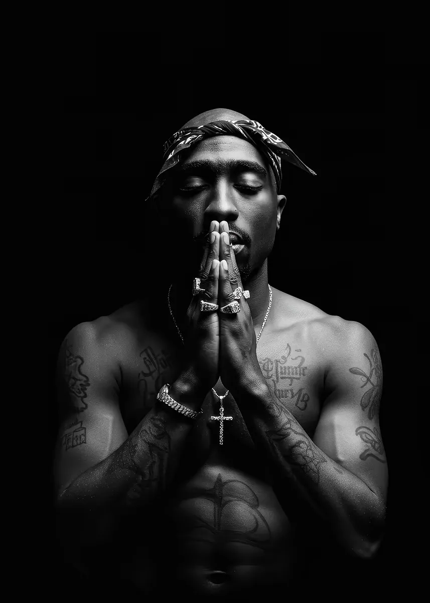 Plakat 2Pac - kultowa okładka rapu hip-hop Xx 1