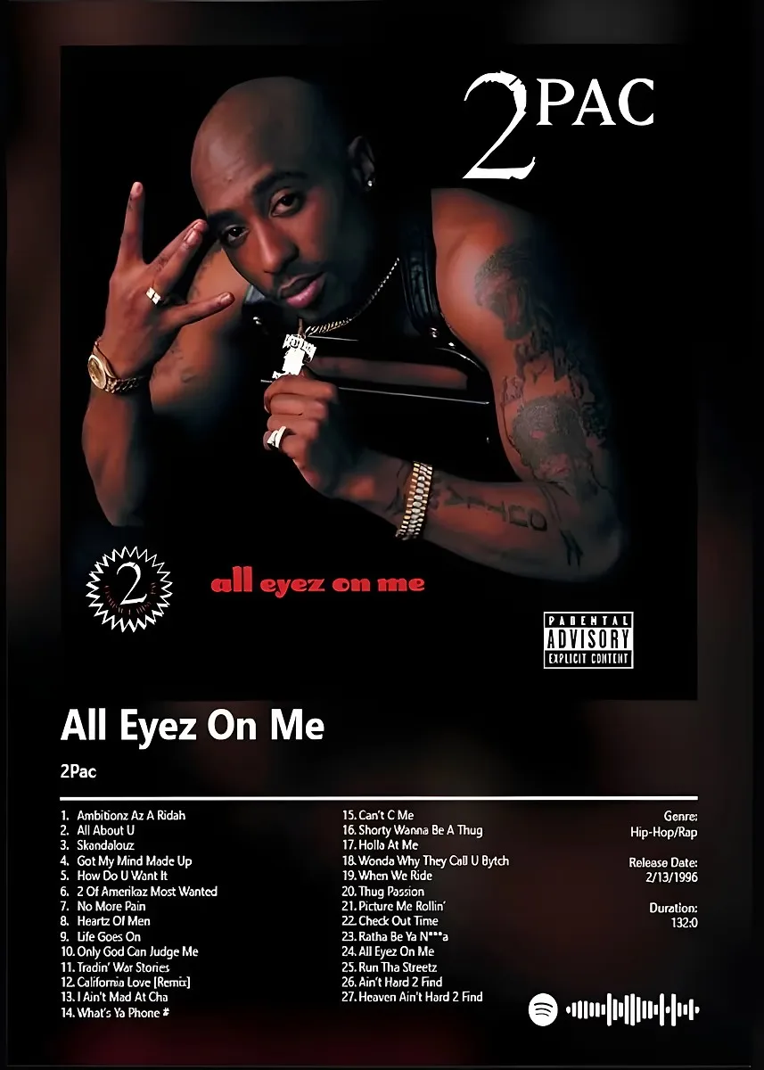 Plakat 2Pac - kultowa okładka rapu hip-hop Xx 2