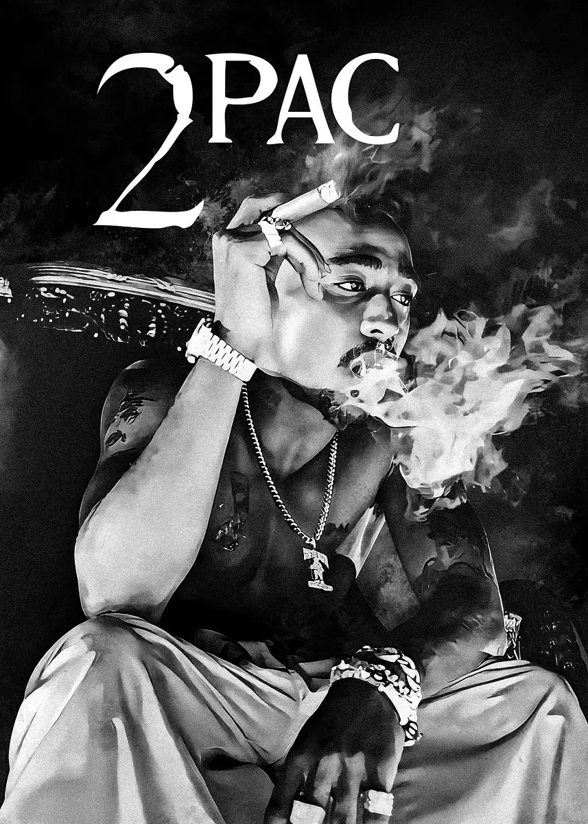 Plakat 2Pac - kultowa okładka rapu hip-hop Xx 4