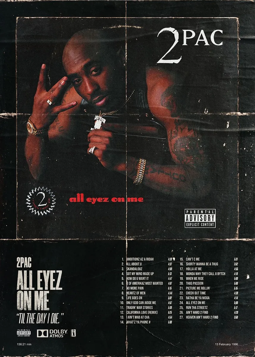 Plakat 2Pac - kultowa okładka rapu hip-hop Xx 5