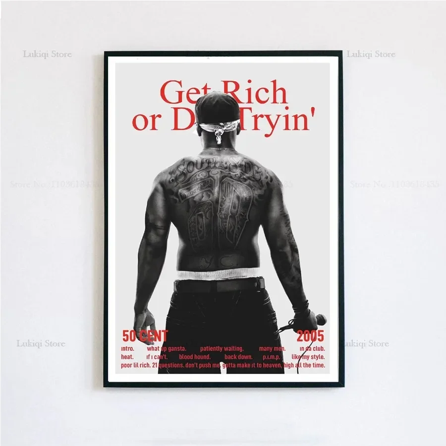 Plakat okładka albumu 50 Cent – Get Rich or Die Tryin’ Wzór 10