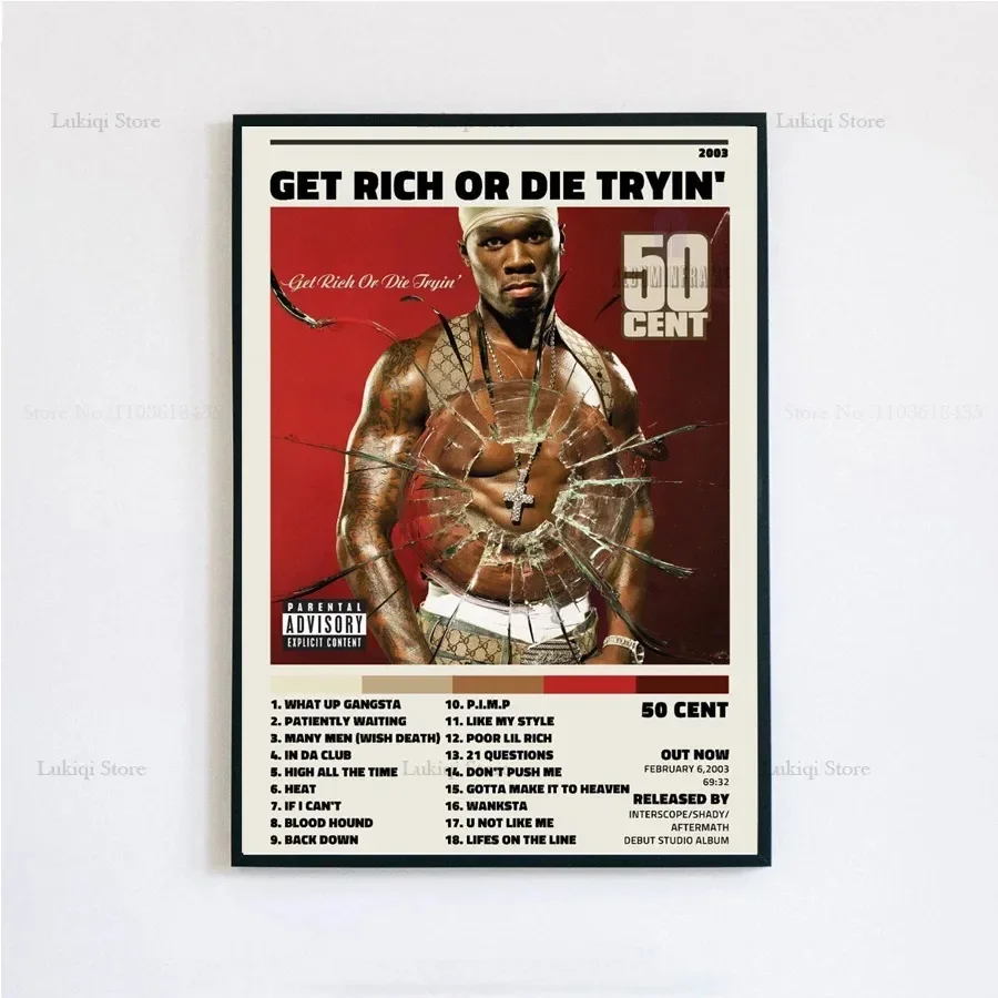 Plakat okładka albumu 50 Cent – Get Rich or Die Tryin’ Wzór 11