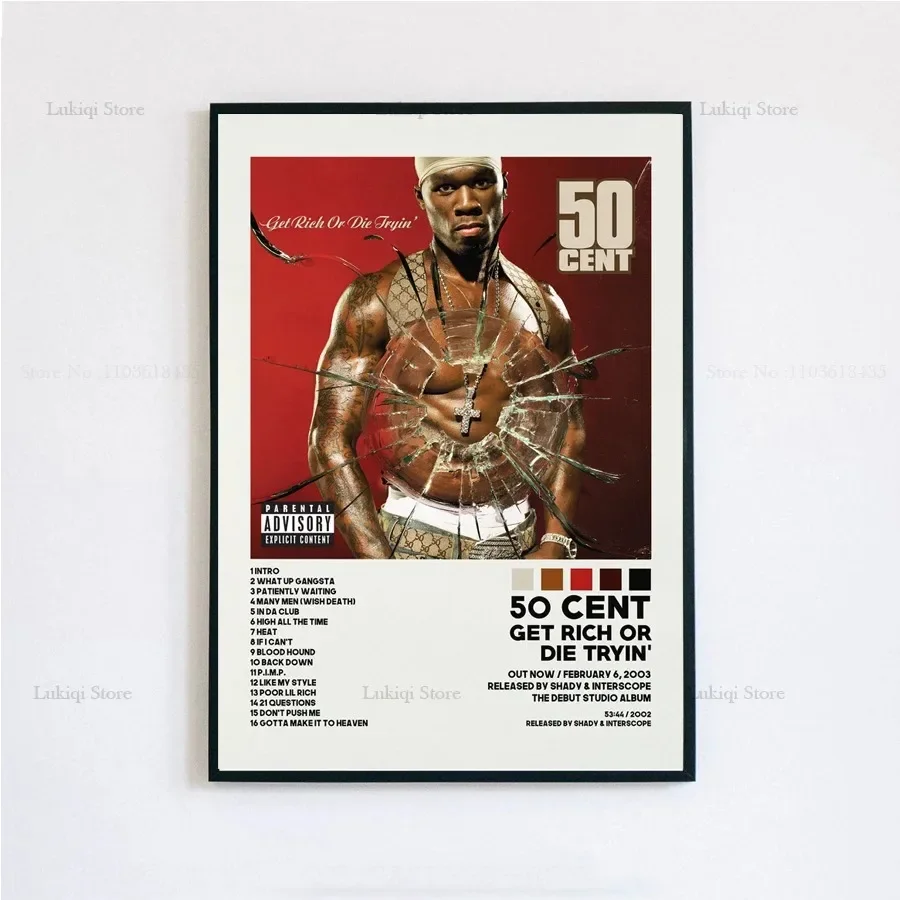 Plakat okładka albumu 50 Cent – Get Rich or Die Tryin' Wzór 4