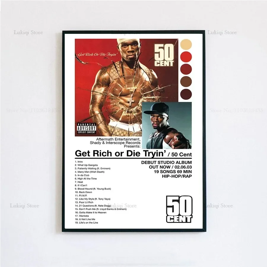 Plakat okładka albumu 50 Cent – Get Rich or Die Tryin' Wzór 5