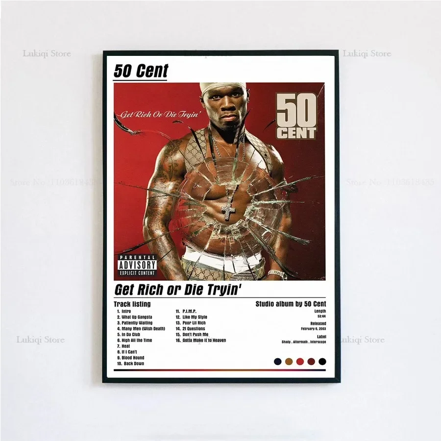 Plakat okładka albumu 50 Cent – Get Rich or Die Tryin' Wzór 7