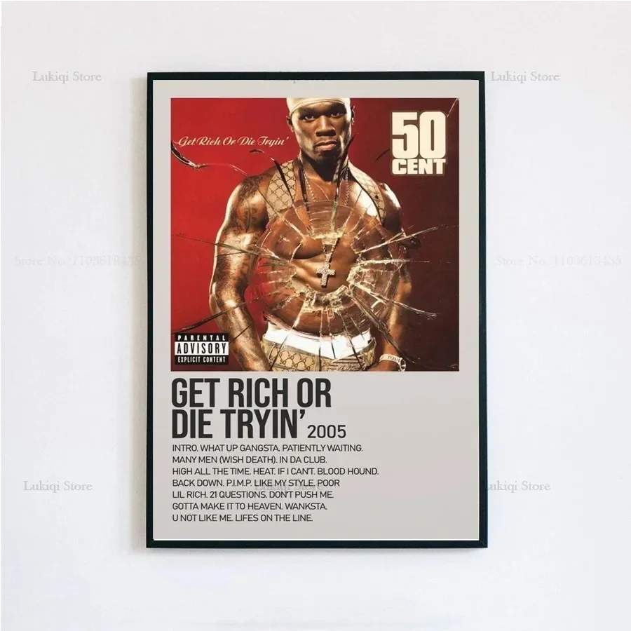 Plakat okładka albumu 50 Cent – Get Rich or Die Tryin’ Wzór 9