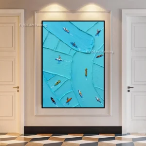 Plakat abstrakcja minimalistyczna jasnozielona Jasnożółty
