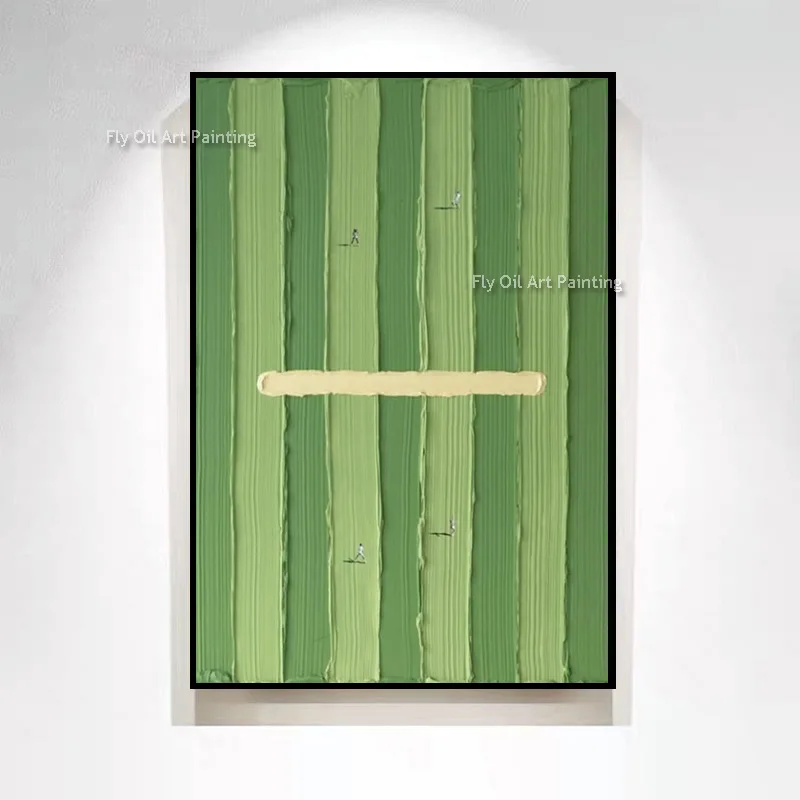 Plakat abstrakcja minimalistyczna jasnozielona Zielony