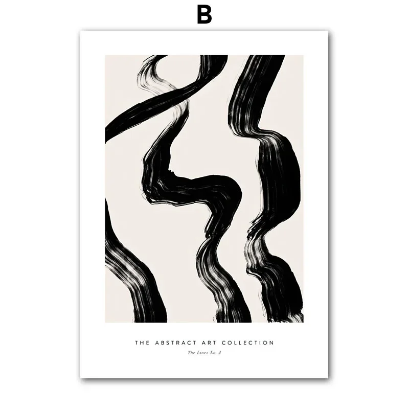 Plakat abstrakcyjna uśmiechnięta twarz line art żółty