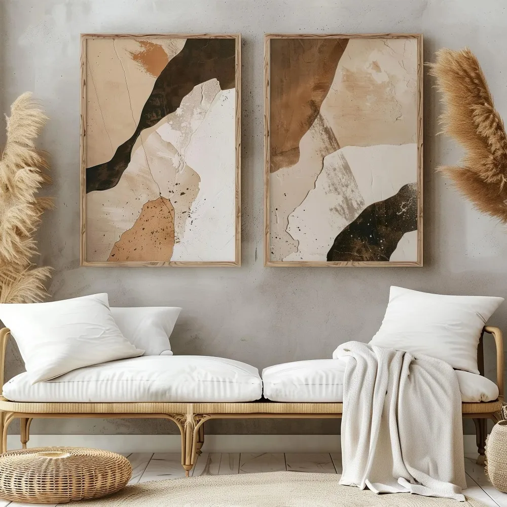 Plakat abstrakcyjne gory wabi-sabi (zestaw 2 szt.) Wzór 2