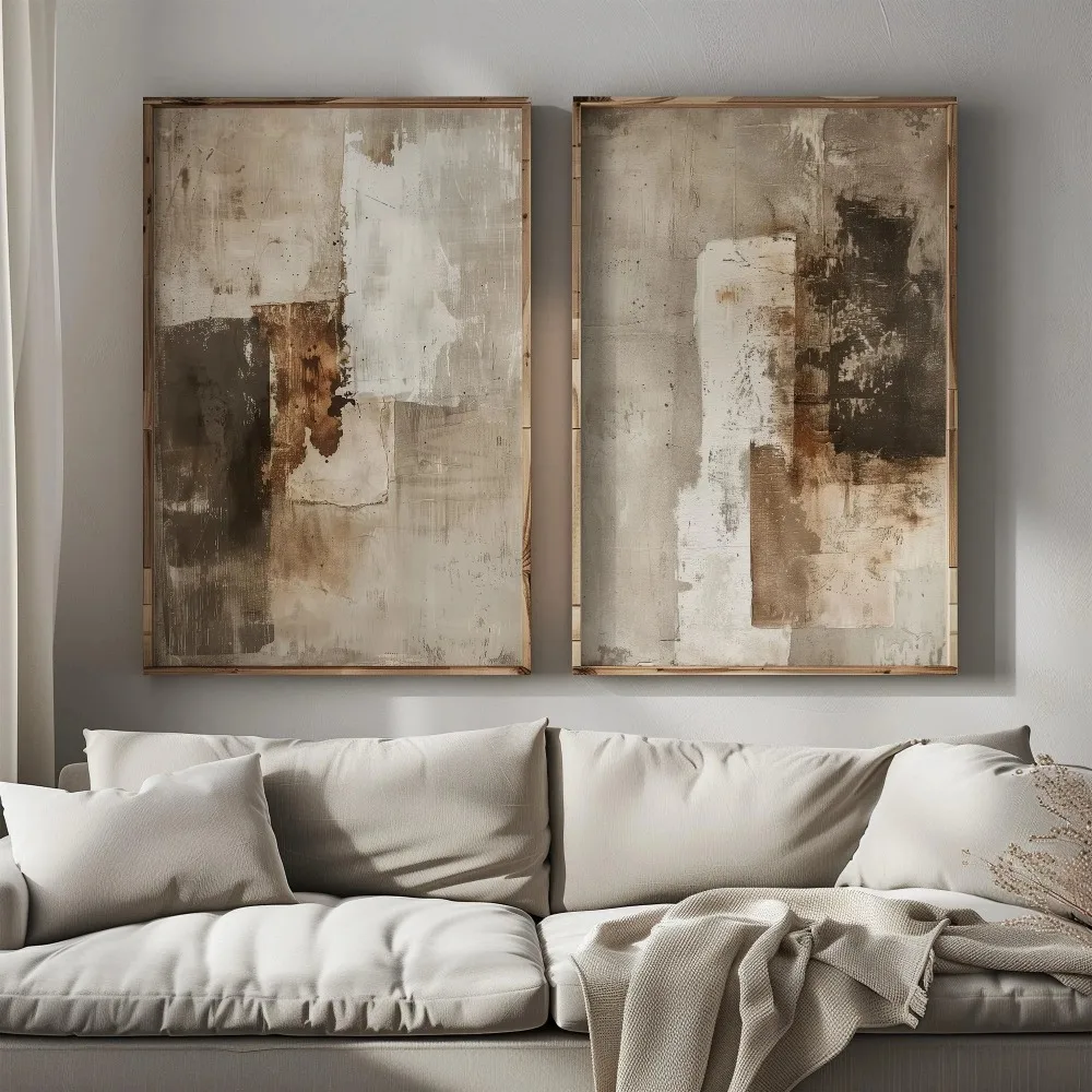 Plakat abstrakcyjne gory wabi-sabi (zestaw 2 szt.) Wzór 3