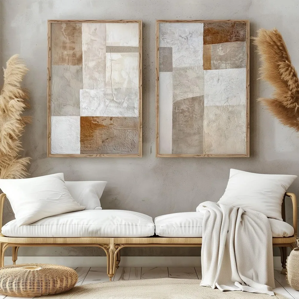 Plakat abstrakcyjne gory wabi-sabi (zestaw 2 szt.) Wzór 5