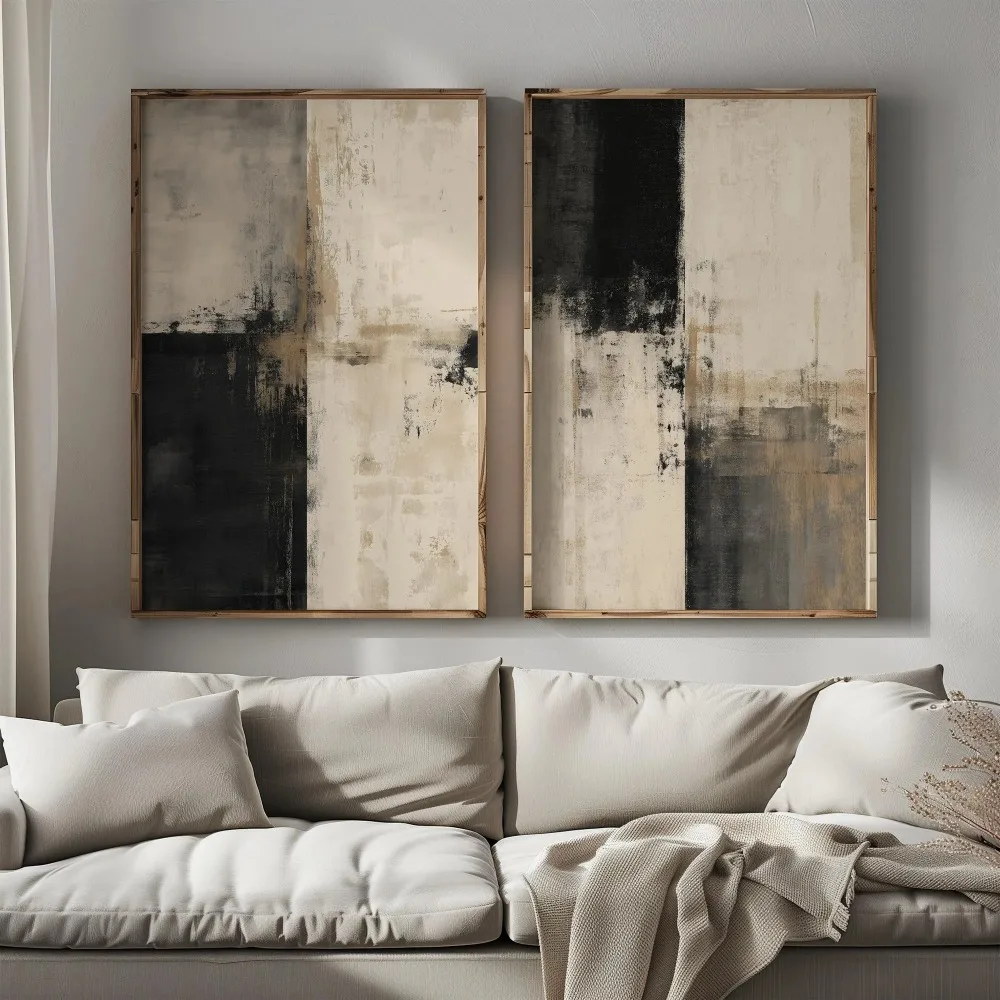 Plakat abstrakcyjne gory wabi-sabi (zestaw 2 szt.) Wzór 8