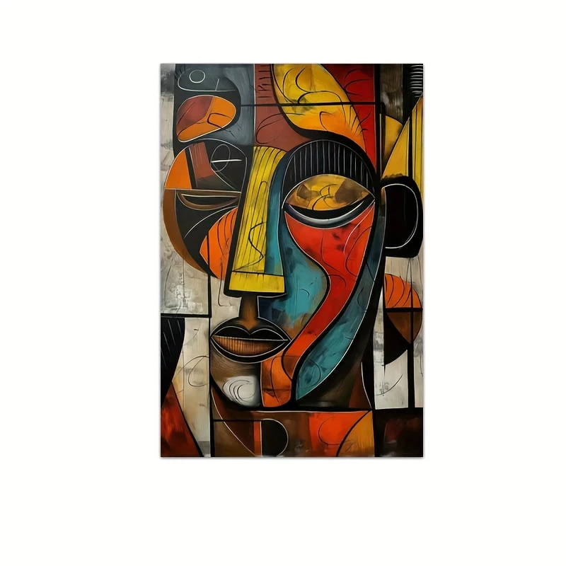 Plakat abstrakcyjny - afrykańska maska Picasso Wzór 1