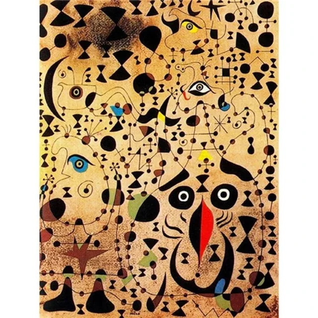 Plakat abstrakcyjna akwarela ogród Joan Miro Wzór 11