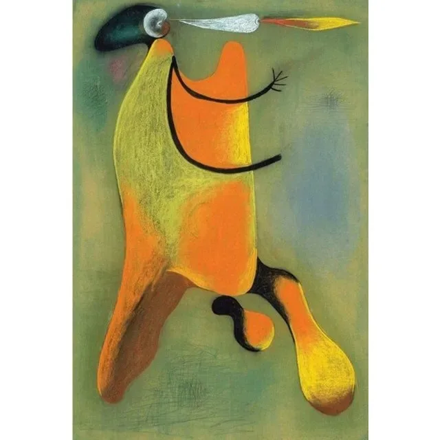 Plakat abstrakcyjna akwarela ogród Joan Miro Wzór 3