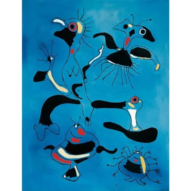 Plakat abstrakcyjna akwarela ogród Joan Miro Wzór 4