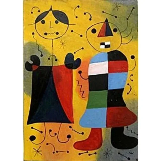 Plakat abstrakcyjna akwarela ogród Joan Miro Wzór 5