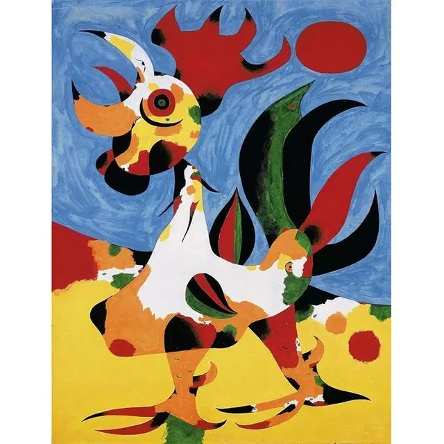 Plakat abstrakcyjna akwarela ogród Joan Miro Wzór 7