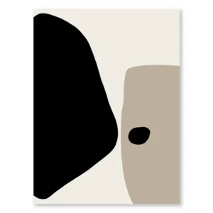 Plakat minimalistyczna abstrakcja beż i czerń Wzór 1