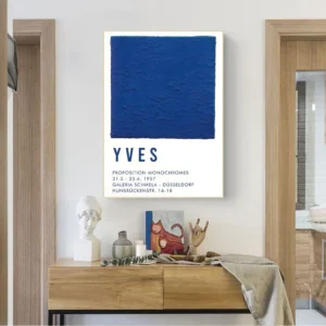 Plakat Abstrakcja Błękit Klein Wzór 1