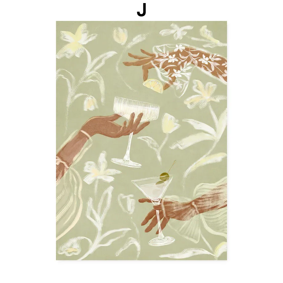 Skandynawski plakat abstrakcyjny boho J