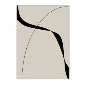 Plakat abstrakcyjny czarno-biały minimalistyczny Wzór 1