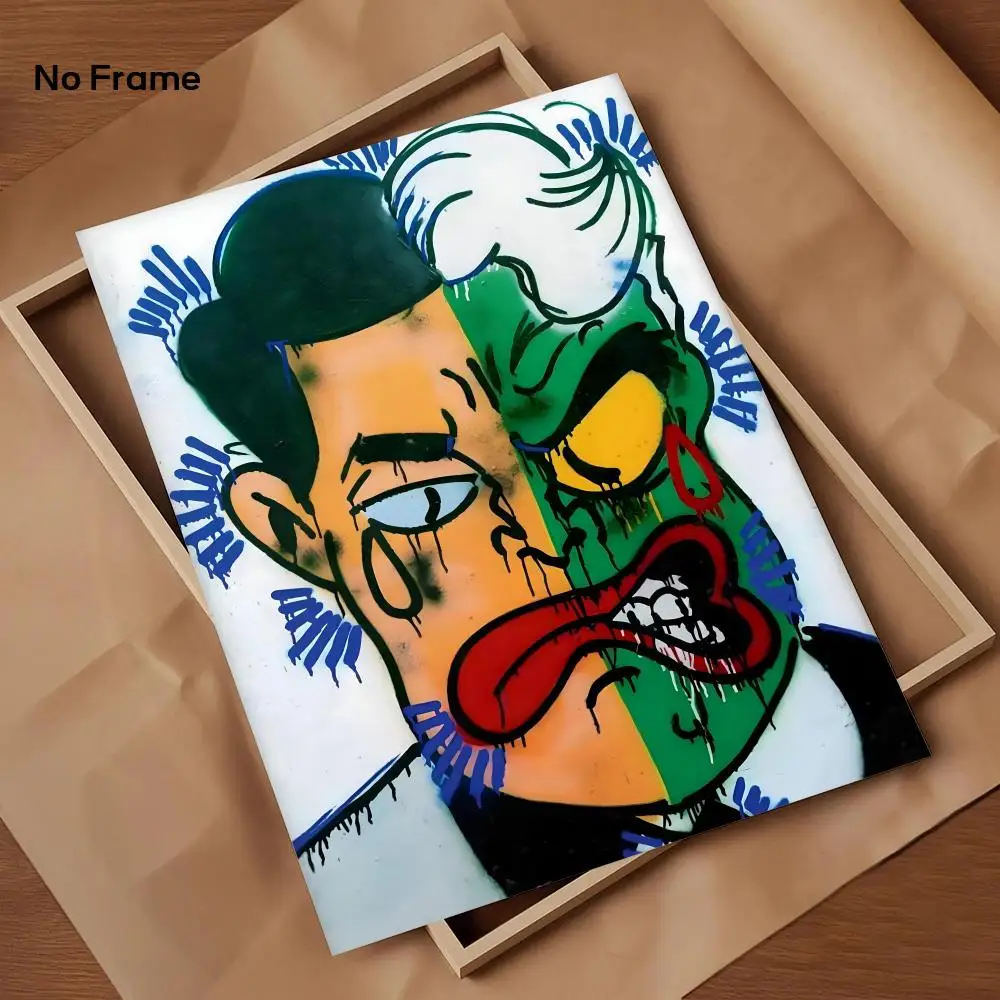 Plakat abstrakcyjny w stylu komiksowym Black8