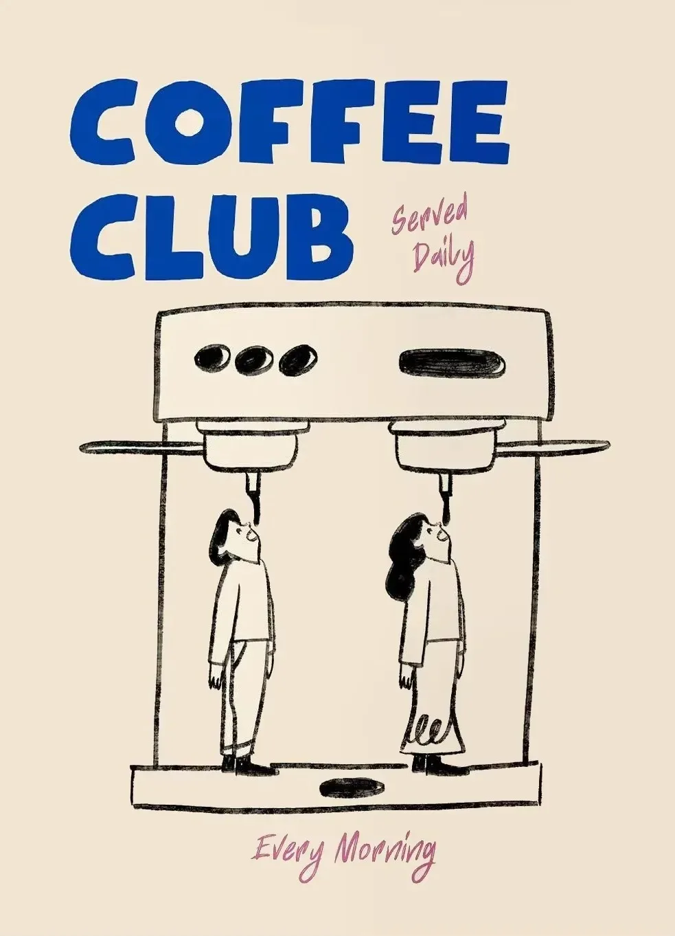 Plakat abstrakcyjny Espresso Please żółty