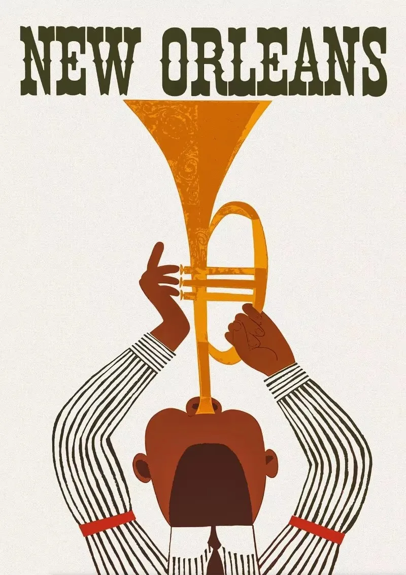Plakat Jazz Festival – abstrakcja retro Różowy