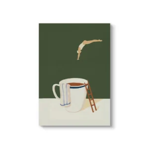 Plakat abstrakcyjny kawa Good Morning Biały