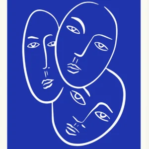 Plakat abstrakcyjny Klein Blue Wzór 1