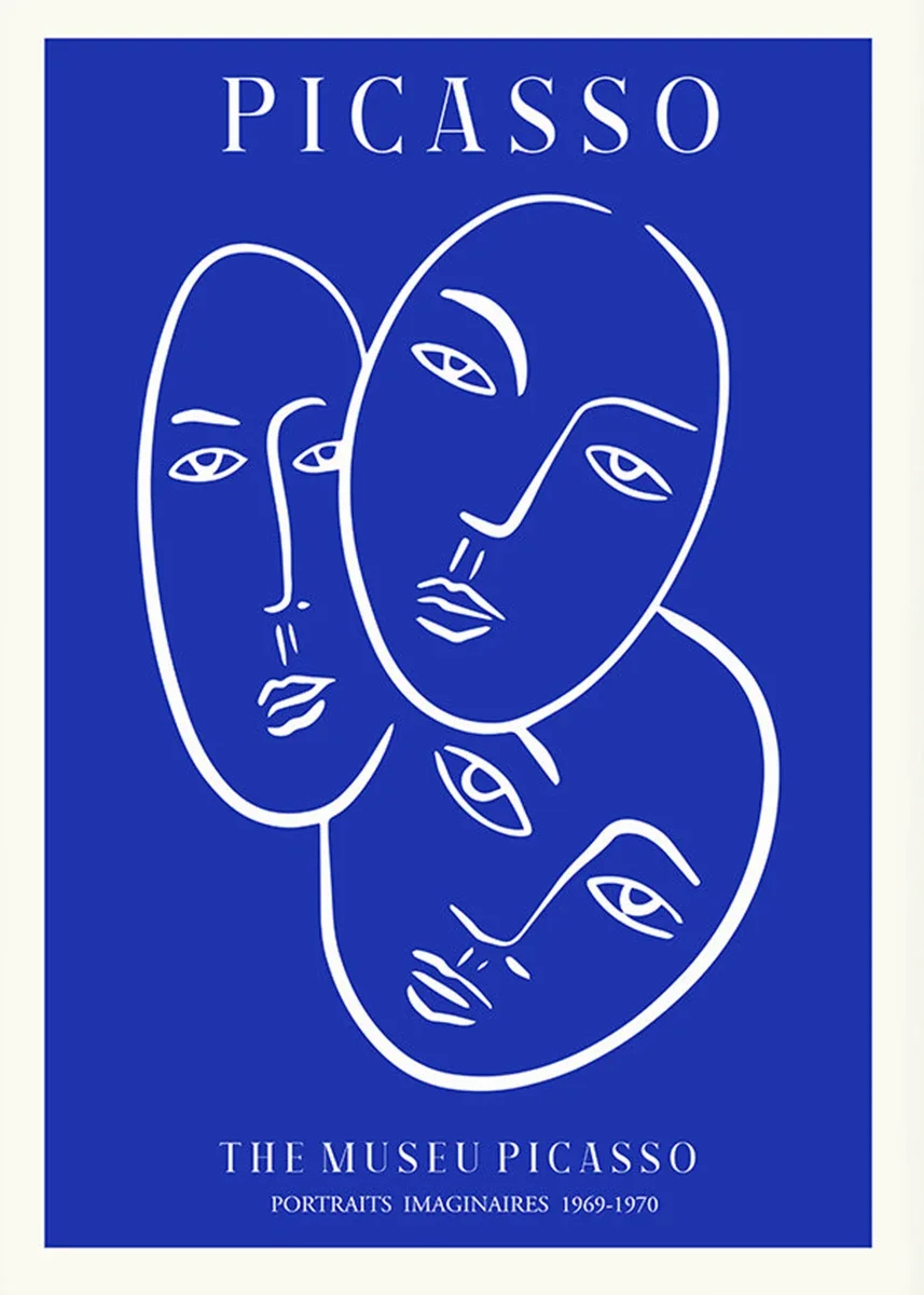 Plakat abstrakcyjny Klein Blue Wzór 1