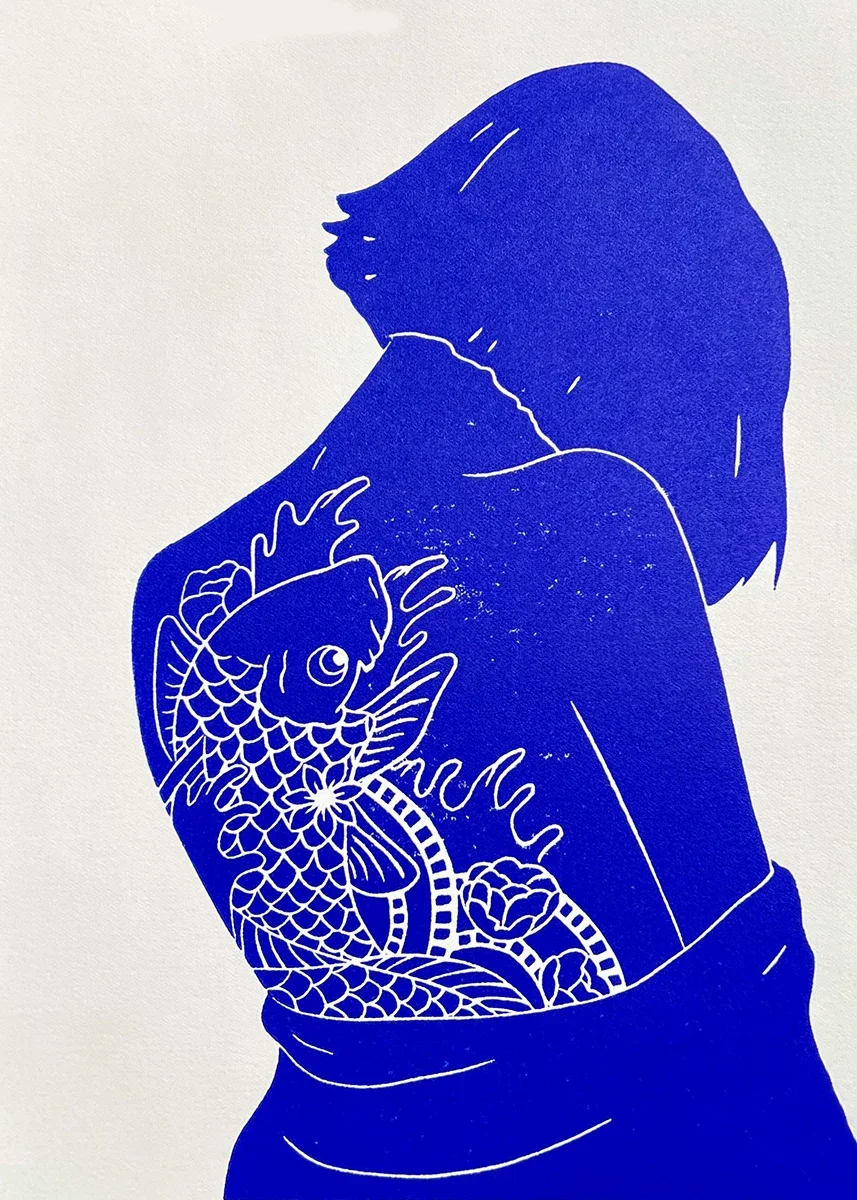 Plakat abstrakcyjny Klein Blue Wzór 2