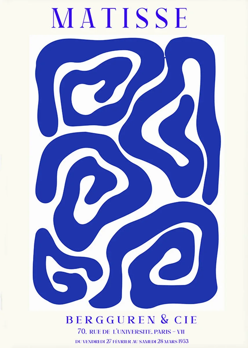 Plakat abstrakcyjny Klein Blue Wzór 3
