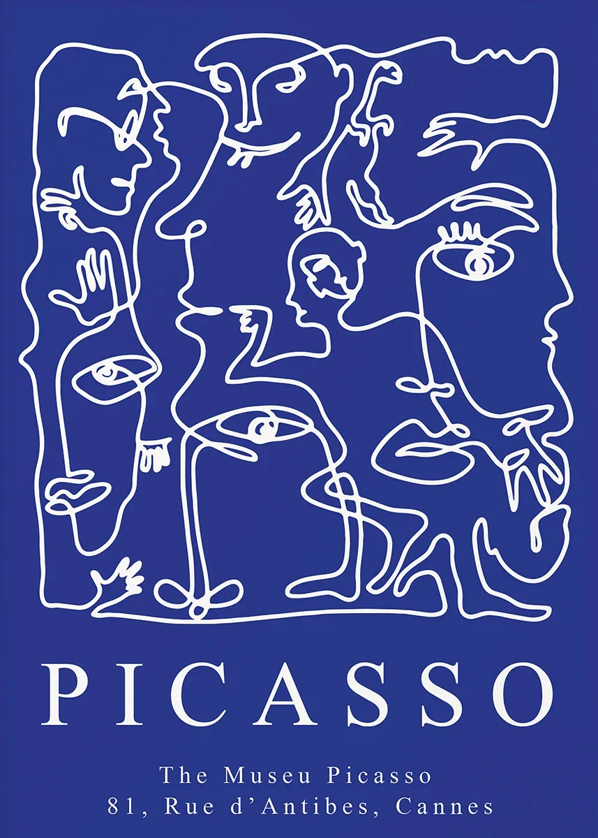 Plakat abstrakcyjny Klein Blue Wzór 5
