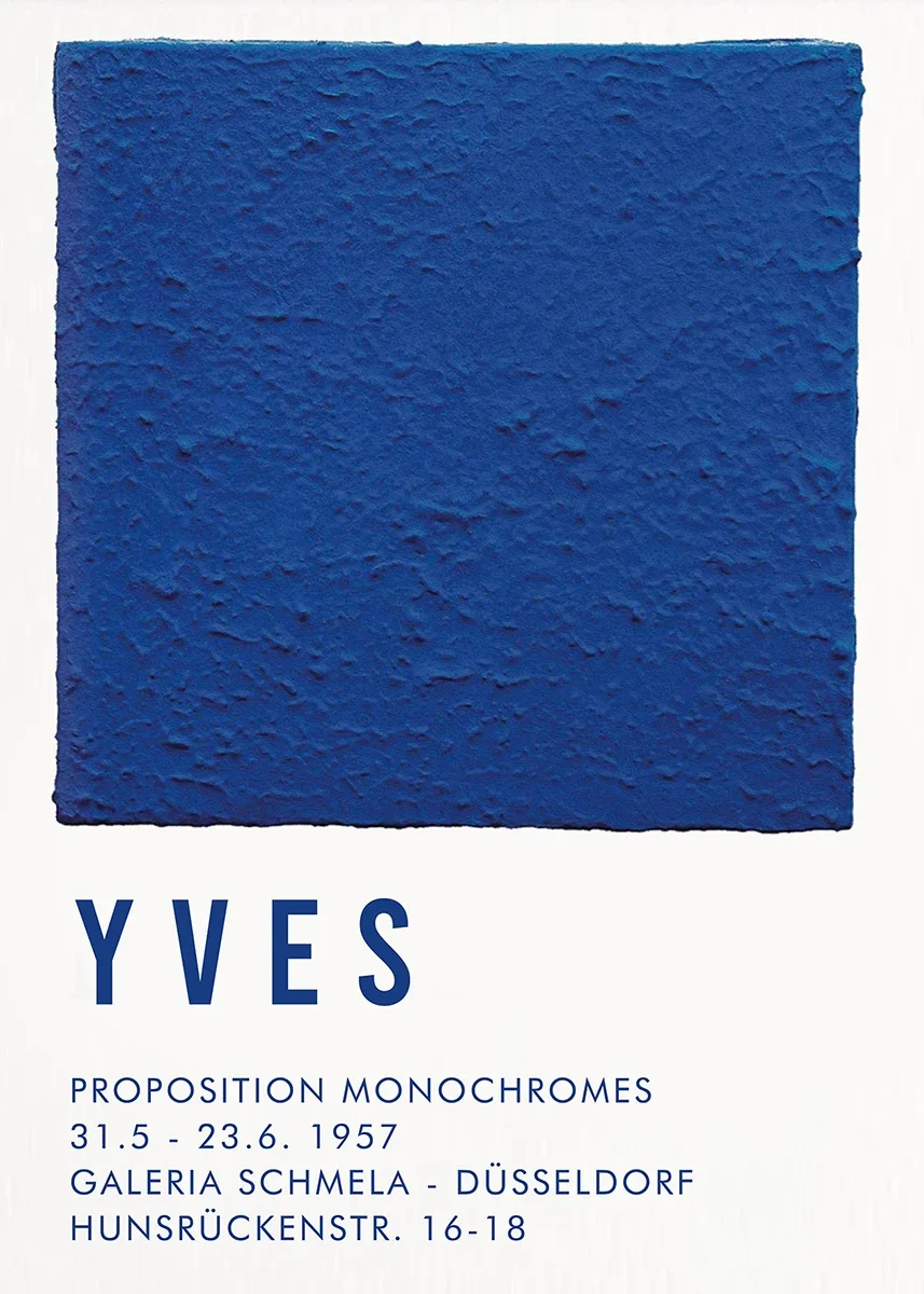 Plakat abstrakcyjny Klein Blue Wzór 8