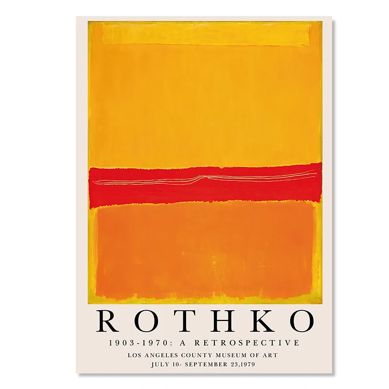 Plakat abstrakcyjny - Kusama, Matisse, Rothko Wzór 3