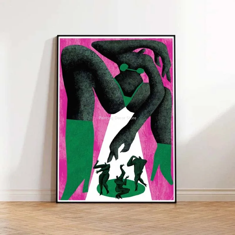 Plakat abstrakcyjny - kolorowy mid century Czekolada