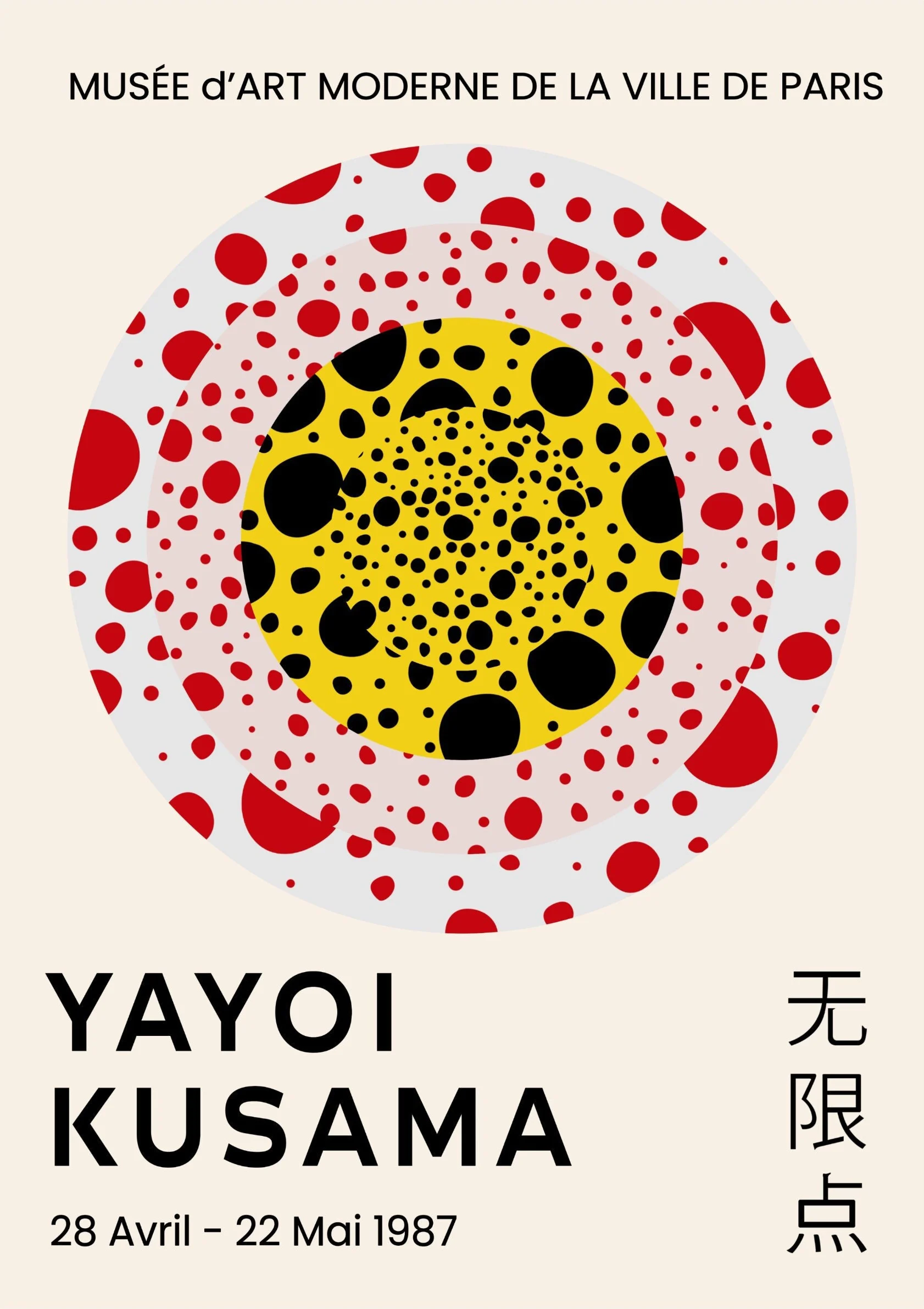Plakat abstrakcyjny Yayoi Kusama – dynia i kwiaty Wzór 11
