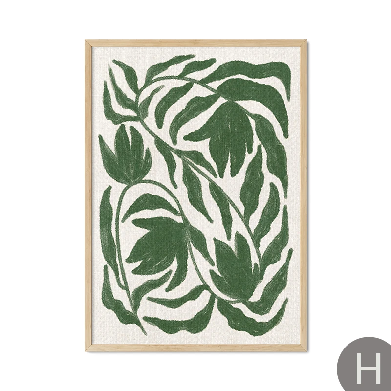Plakat abstrakcyjny z kwiatem wiśni - botaniczny beż Wzór 5