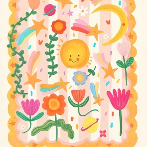 Plakat abstrakcyjny You Are My Sun Wzór 1