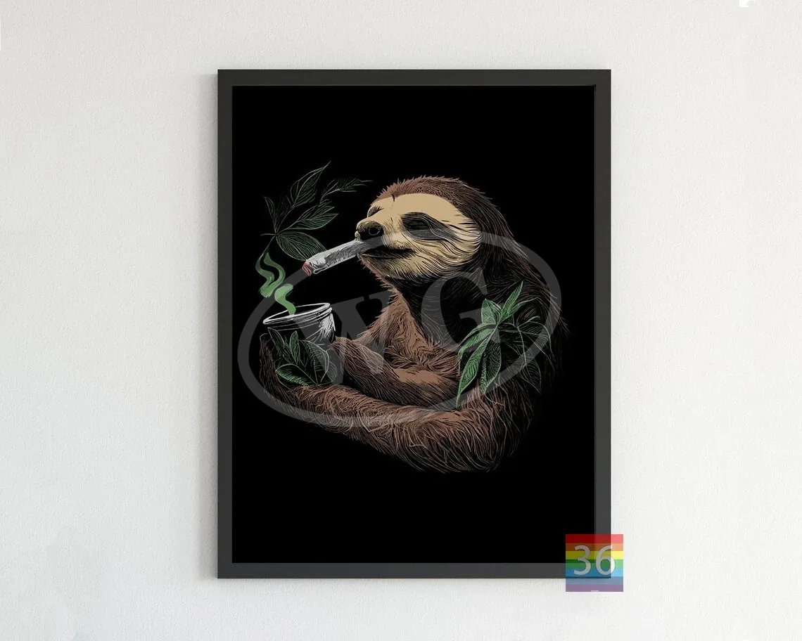 Plakat abstrakcyjny – liście marihuany Q 72 22