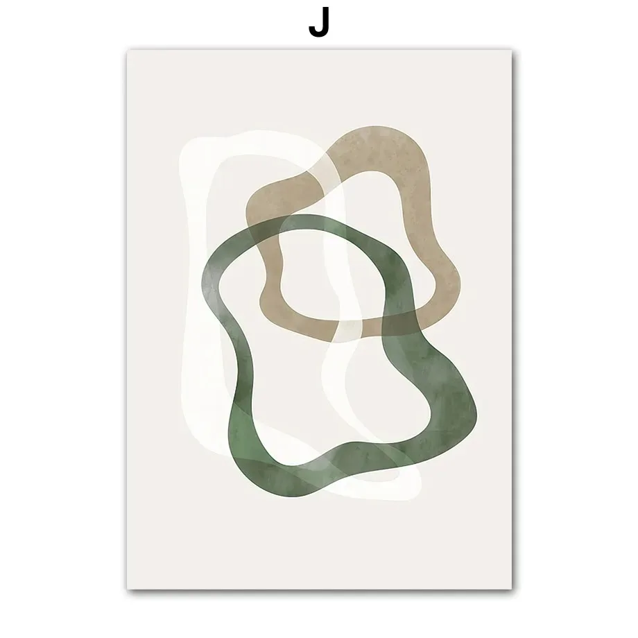 Plakat abstrakcyjny minimalistyczne liście i linie Czarny
